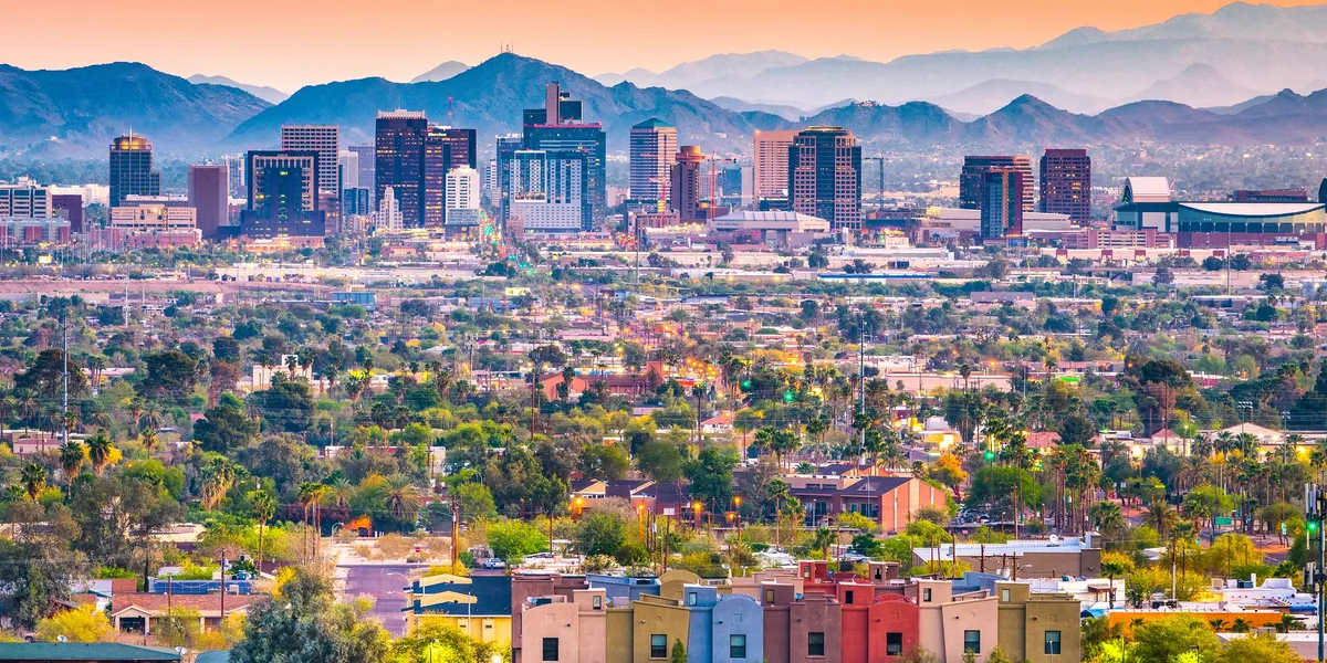 Arizona skyline and landscape